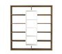 Hanah Home Estantería Escandinava Nogal y Blanco 125x135.7x22 cm